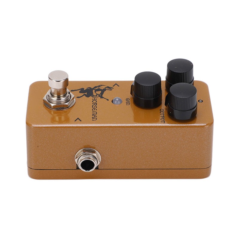 Overdrive Effect Pedal Earthy Yellow Metal Guitar Accessories with Gold
