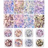 Exquisite 8 Piece Sequin Set, Glitter Powder for Nails, Versatile