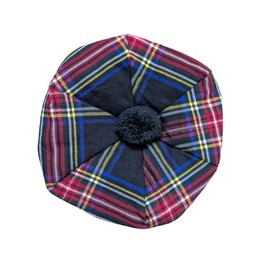 Kilts Boutique Black Stewart Tam O'Shanter Tartan Cap, traditioneller schottischer Highland-Hut mit Bommel, Acrylwolle