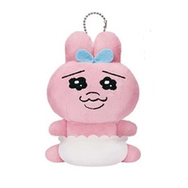 Pathetic Expressions, Bunny, Attached to Bag, Plush, Approx. 3.9 inches (10 cm), Mascot, Key Holder, Ball Chain, Leg opening