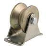 CNBTR 2" Dia Groove Rigid Caster Wheel 45# Steel for Industrial Machines Carts (Load-Bearing 300KG)