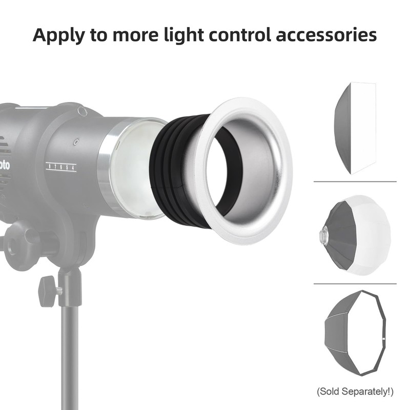 Andoer Light Speedring Adapter Mount Adapter Replacement for Profoto Flash