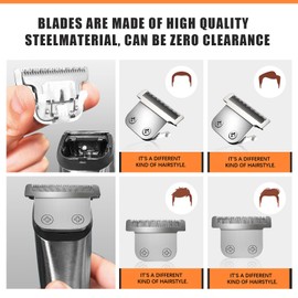 2 Pack T-Blade Detachable 40mm Replacement blades Compatible with Wahl Trimmers 9864/9864SS/9686/9818A/9854L/9876L/9854 etc，Made of Stainless Steel Blades