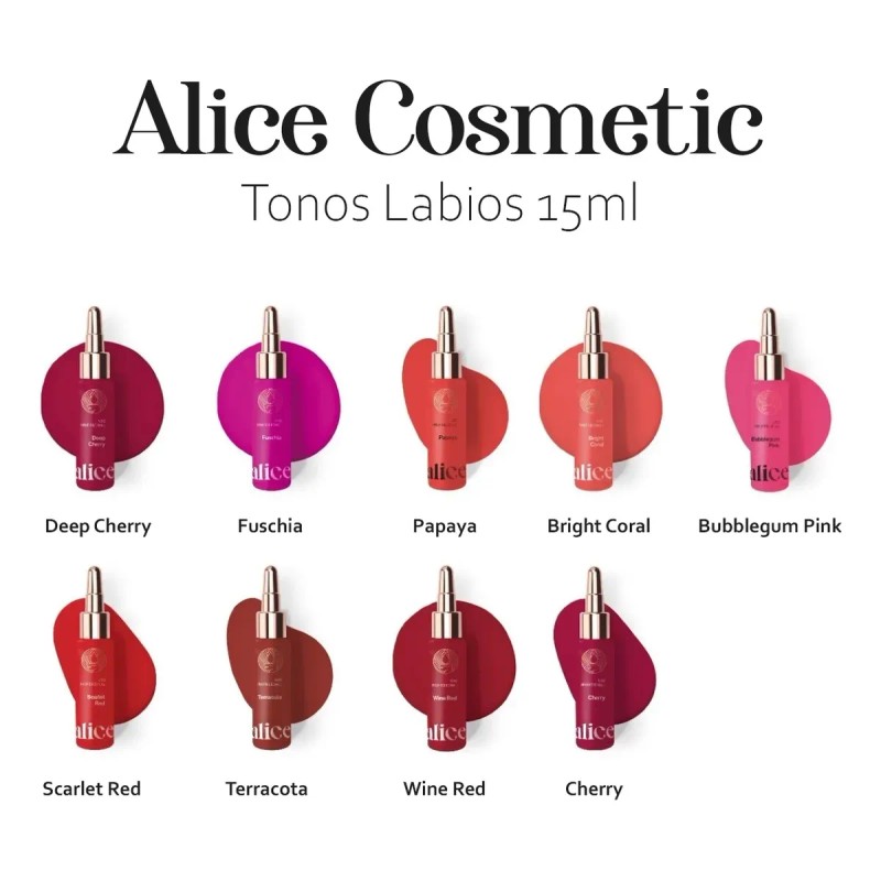 Pigmentos Microblading Alice Cosmetic 17 Tonos Labios 15ml