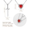 TANTIUE Couples Necklace 14K Gold Plated Sword and Heart Necklace