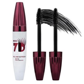 Rímel 7D con Fibras Impermeable, Alarga y Da Volumen a Pestañas, Maquillaje Ojos Antimanchas Efecto Pestañas Postizas Natural (1)                     
