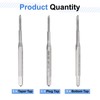 sourcing map 3pcs Hand Tap Set, #1-72 UNF Taper/Plug/Bottom Thread