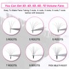 Volume Eyelashes, 0.05 mm Thickness, C Curl, 15 mm Length,