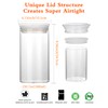 ZENS Glass Food Storage Jars Set of 2, 50oz Clear