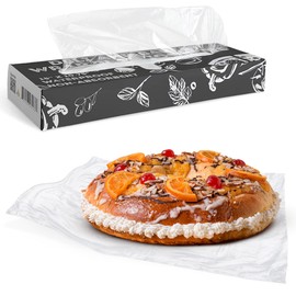 APQ Clear Deli and Bakery Wrap Plastic Sheets, 15 x 10.75 Inches. 1000 Pack Pop-Up Deli Pre-Cut Plastic Wrap Sheets for Food Service, Baked Gifts