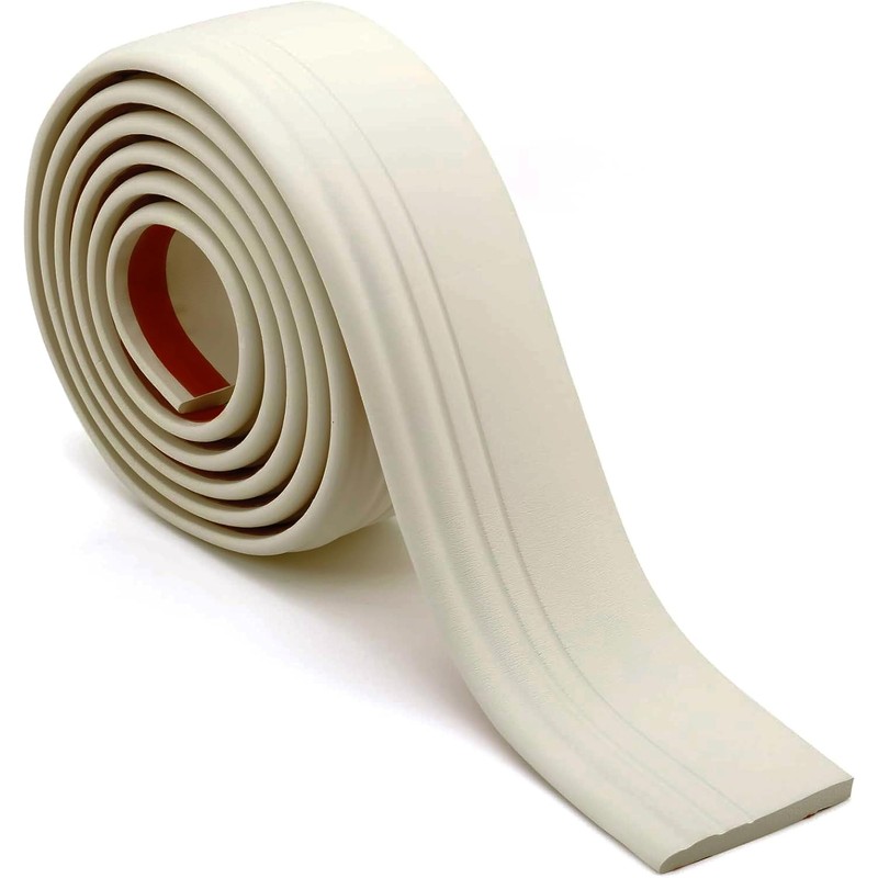 Taaizau Hardened Peel and Stick Baseboard Trim, Flexible Strip and