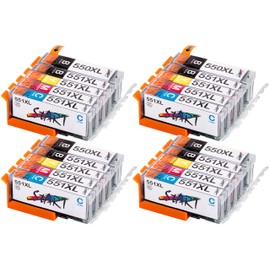 Start XL Replacement Chip Cartridges Compatible with Canon PGI-550BK XL Black, CLI-551BK XL Photo Black May Be, CLI-551 °C XL Cyan, CLI-551 M XL Magenta, CLI-551Y XL Yellow (CLI-551GY XL Grey