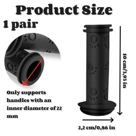 Weploda 2 Pairs of Non-Slip Rubber Bicycle Grips, Handlebar Grips Bicycle Children 22 mm, Durable Bicycle Grips Children, Cute Rubber Bicycle Grip, Handlebar Grips Bicycle, for Children's Balance Bike