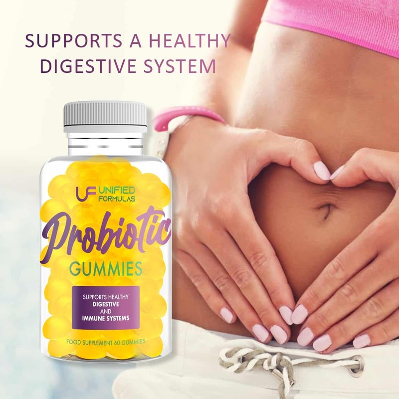 Probiotic Gummies, Supports Helthy Digestive and Immune System, 60 Gummies