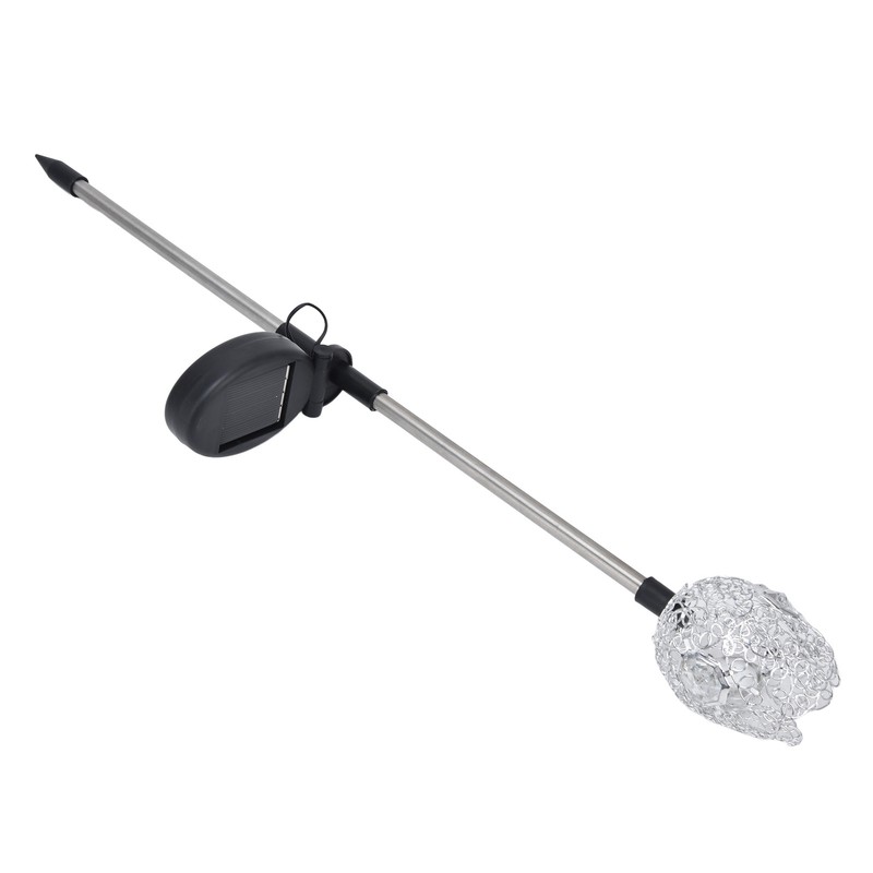 2Pcs Garden Solar Lights LED RGB Fast Charging Petal Design