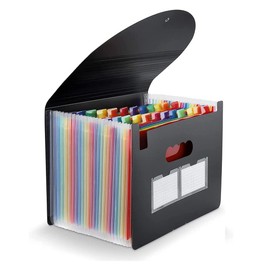 Expanding File Organisers, A4 Plastic Folders File Organizer with 24 Pockets Accordion Document Organiser for Home Office School
