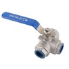 1pc Stainless Steel SUS304 Pipe Ball Valve Three Way T