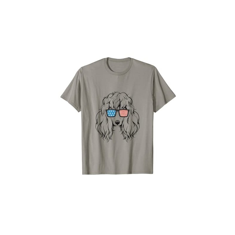 4th July Poodle Shirt for Boys Girls Dog Lover Gift