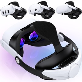 Kawaye Head Strap Compatible with Meta Quest 2/Quest 3S/Quest 3 Head Strap【Added Cotton Back Pads for More Comfort】, Adjustable VR Headset Strap Accessories Enhanced Support&Reduce Pressure