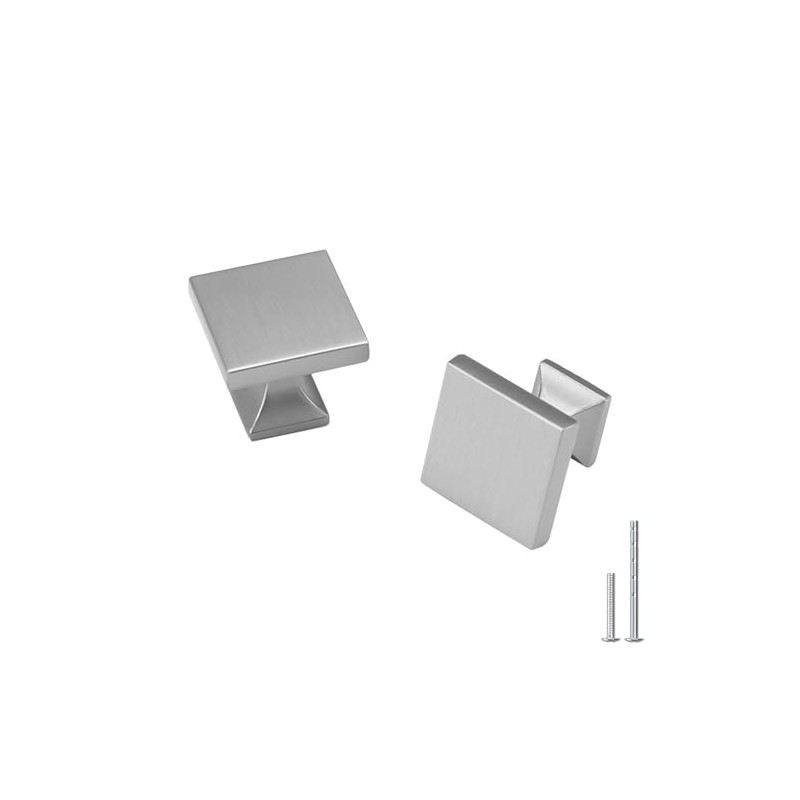 homdiy 10 Pack Cabinet Knobs Brushed Nickel Drawer Knobs -