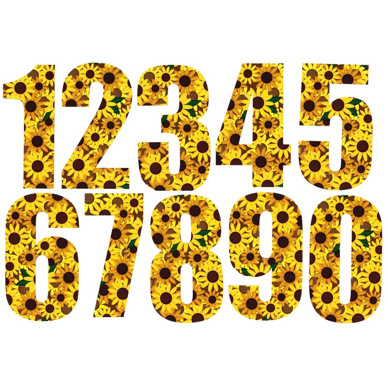 MONOGRAM Classic Signs Wheelie Bin Number Sunflower 0