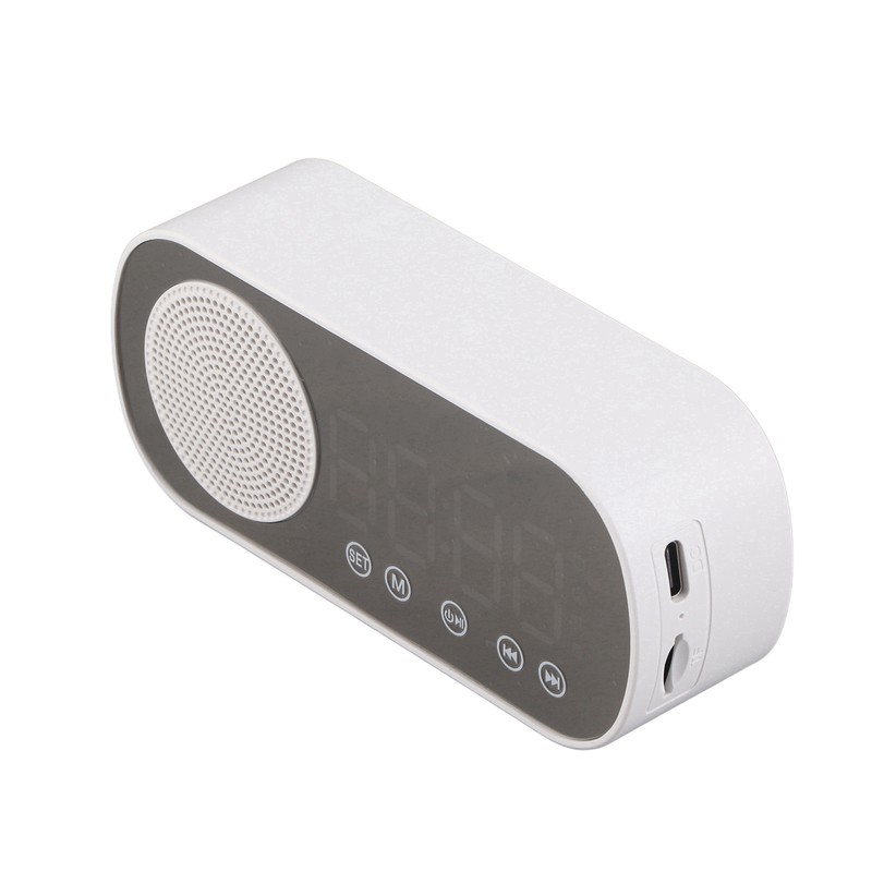 Digital Alarm Clock HIFI FM Radio Rechargeable Bluetooth 5.0 Speaker