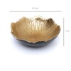 Leaf Bowl for Serving Fruits, Appetizers - Black & Gold