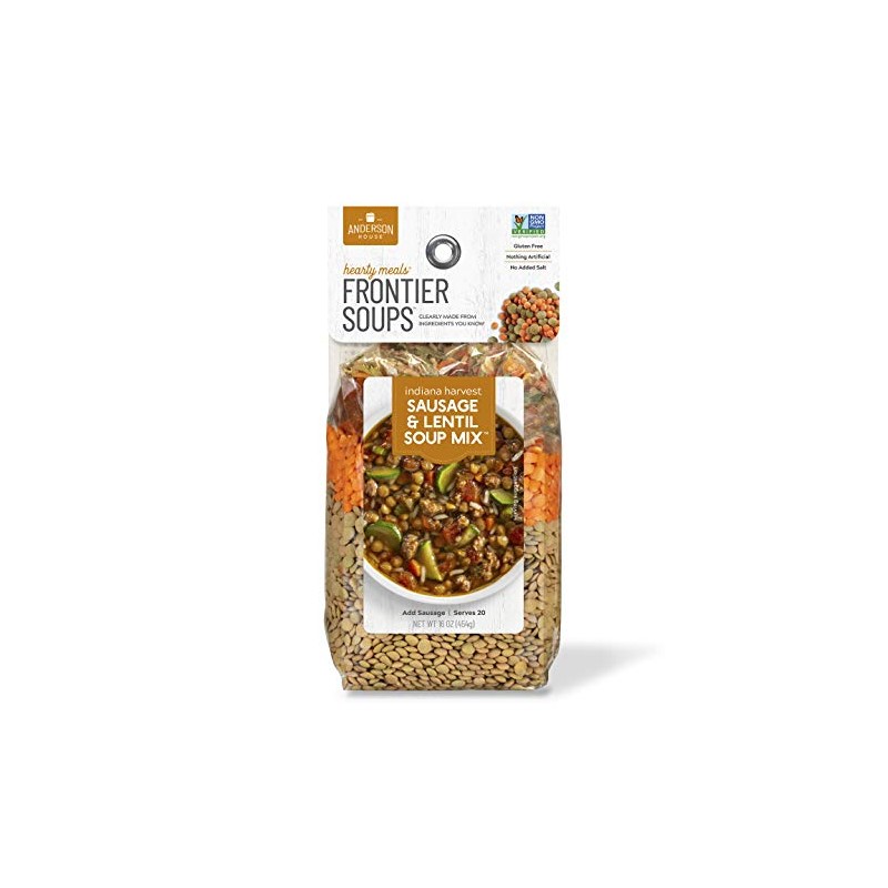 Frontier Soups Hearty Meals indiana harvest Sausage & Lentil, 16