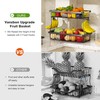 VANZBON 2 Tier Fruit Basket for Kitchen Counter,Wire Tiered Fruit