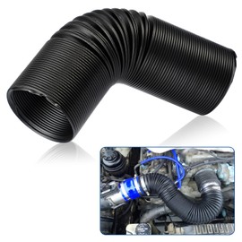 Pindex Adjustable Inner Diameter 76mm(3 inch) Outer Diameter 86mm(3.39 inch) Car Air Intake Hose,Flexible Adjustable Air Filter Intake Hose Length from 25cm(10 inch) to 1meter(40 inch), Black