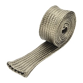 MECCANIXITY Heat Shield Sleeve, 5/8" ID 3.3 Feet Heat Sleeve Automotive Wire Heat Shield Fuel Line Heat Shield Sleeve Heat Sleeve Heat Wrap 800 Degree for Wires, Titanium Color