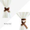 Leather Curtain Tie Backs - 2Pcs glrovazas Curtain Rod Holder