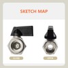 Bwintech 2 pieces 3/8 inch BSP male thread x male