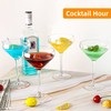 YARYOUNG 12Oz Martini Glasses Set of 6 Dishwasher Safe Long
