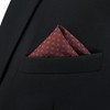 S&W SHLAX&WING Maroon Brick Red Pocket Square for Men Patterned