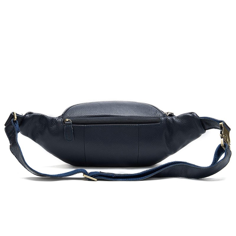 Riñonera grande de piel auténtica, impermeable, de alta calidad, bandolera,