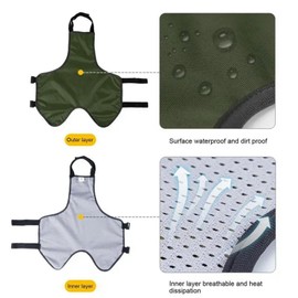 UOSIA Waterproof Corgi Raincoat - Dog Belly Vest & Chest Protector, Breathable, Anti-Dirty Pet Apparel for Dogs(Gray,2XL)