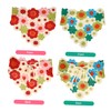 Baluue 3pcs Floral Knitted Hair Scarves for Women Soft Crochet