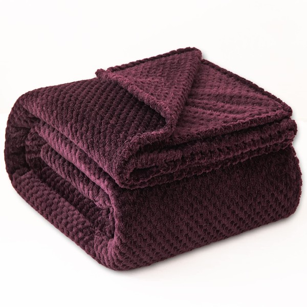 GLS Home Luxury Throw Blanket Double Size Waffle Honey Comb