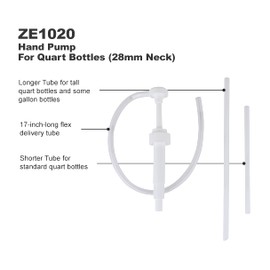 ZEELINE BY MILTON Hand Pump for Quart Bottles, 28MM Neck, for Use with Differential Fluids, Gear Oils, Transmission Fluids (ZE1020)
