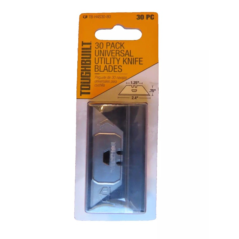 Toughbilt 30 pack Toughbilt Universal Utility Knife Blades #TB-H4S30-80 NEW