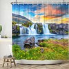 ASDCXZ Shower Curtain 180x200 cm, Natural Landscape Mountains and Rivers