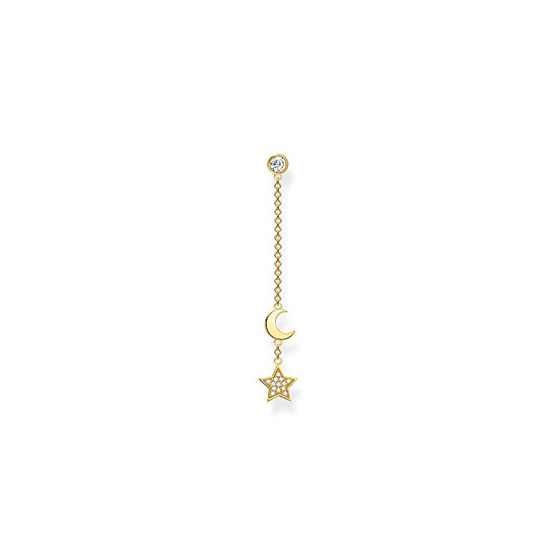 Thomas Sabo Women's 925 Sterling Silver Star and Moon Stud