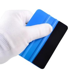 Blue Felt Edge Squeegee Applicator for Car Vinyl Wrap Stickers Window Tint Wrapping Film Smooth Bubble Free Application Plastic Tool Auto Detailing Home Use Signage Installation