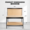 Dolonm 63" Tools Cabinet Working Tables Workbench Tool Storage Workshop