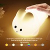 Cute Rabbit Night Light High Sensitivity Bunny Lamp Silicone Dimmable