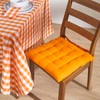 HOMESCAPES Set of 4 Orange Gingham Napkins Block Check Pattern