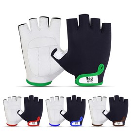 PPE FIT Cycling Gloves – Anti-Slip, Shock-Absorbing Half-Finger Bike Gloves for Men & Women – Ideal for Workouts & Mountain Biking (Green, X-Large)