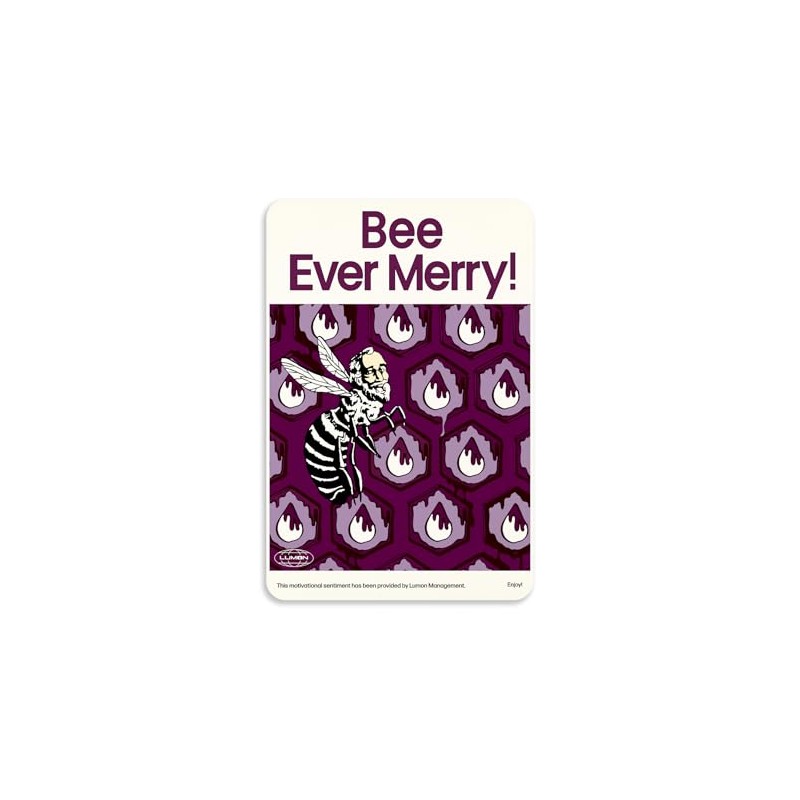 Bee Ever Merry Lumon Sticker Decal Notebook Car Laptop 5.5"