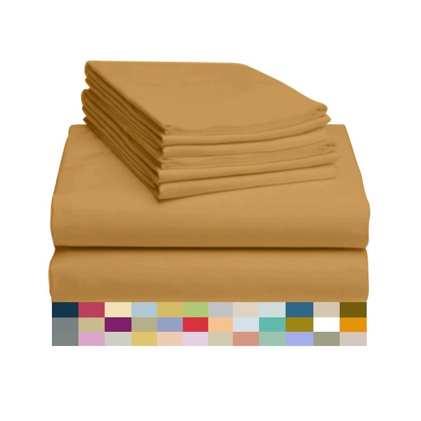 LuxClub 6 PC Bamboo Sheet Set w/ 18 inch Deep